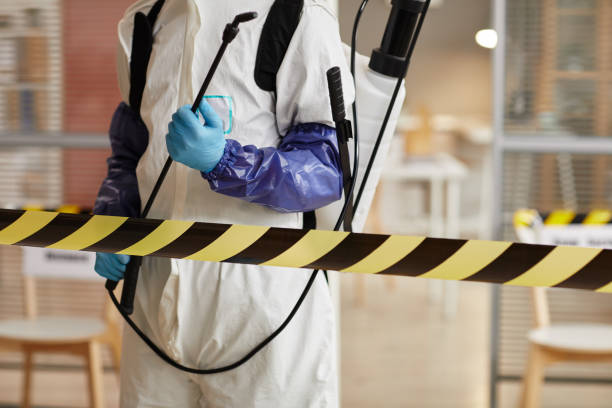 Professional Sewage Cleanup technician working in Saddle River, NJ
